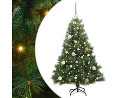 Dirbtinė Kalėdų eglutė su 150 LED Žalia 150 cm PE ir PVC