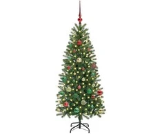 Dirbtinė Kalėdų eglutė su 150 LED Žalia 150 cm PE ir PVC