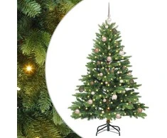 Dirbtinė Kalėdų eglutė su 150 LED Žalia 150 cm PE ir PVC