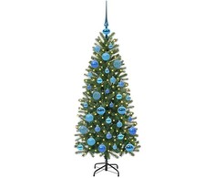 Dirbtinė Kalėdų eglutė su 150 LED Žalia 120 cm PE ir PVC