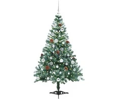 Dirbtinė Kalėdų eglutė su 150 LED Žalia 150 cm PVC ir plienas