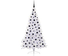 Dirbtinė Kalėdų eglutė su 300 LED Balta 180 cm PVC ir Plienas