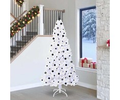 Dirbtinė Kalėdų eglutė su 300 LED Balta 240 cm PVC ir Plienas