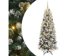 Dirbtinė Kalėdų eglutė su 300 LED s stovu Balta 180 cm