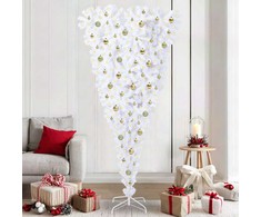 Dirbtinė Kalėdų eglutė su 300 LED Balta 210 cm PVC ir plienas