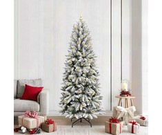 Dirbtinė Kalėdų eglutė su 300 LED s stovu Balta 210 cm