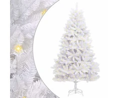 Dirbtinė Kalėdų eglutė su 300 LED Balta 240 cm PVC ir metalas