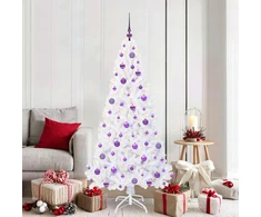 Dirbtinė Kalėdų eglutė su 300 LED Balta 180 cm PVC ir Plienas