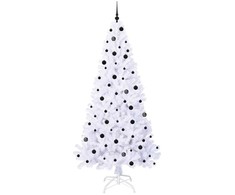 Dirbtinė Kalėdų eglutė su 300 LED Balta 240 cm PVC ir Plienas