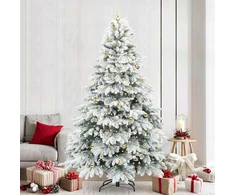 Dirbtinė Kalėdų eglutė su 300 LED Balta 240 cm PE ir PVC
