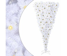 Dirbtinė Kalėdų eglutė su 300 LED Balta 240 cm PVC ir plienas