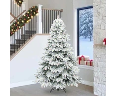 Dirbtinė Kalėdų eglutė su 300 LED Balta 240 cm PE ir PVC