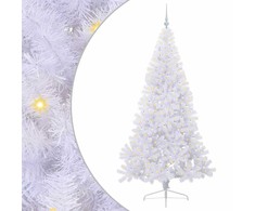 Dirbtinė Kalėdų eglutė su 300 LED Balta 210 cm PVC ir Plienas