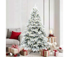 Dirbtinė Kalėdų eglutė su 300 LED Balta 180 cm PE ir PVC