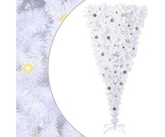 Dirbtinė Kalėdų eglutė su 300 LED Balta 240 cm PVC ir plienas