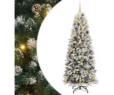 Dirbtinė Kalėdų eglutė su 300 LED s stovu Balta 210 cm