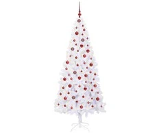 Dirbtinė Kalėdų eglutė su 300 LED Balta 210 cm PVC ir Plienas