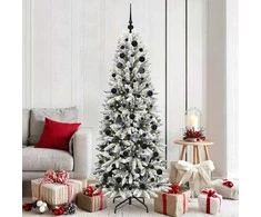 Dirbtinė Kalėdų eglutė su 300 LED s stovu Balta 180 cm