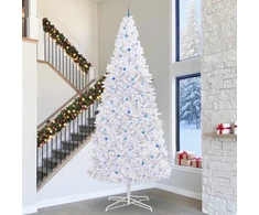 Dirbtinė Kalėdų eglutė su 300 LED Balta 400 cm PVC ir Plienas