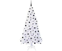 Dirbtinė Kalėdų eglutė su 300 LED Balta 210 cm PVC ir Plienas