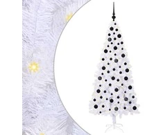Dirbtinė Kalėdų eglutė su 300 LED Balta 180 cm PVC ir Plienas