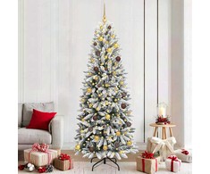 Dirbtinė Kalėdų eglutė su 300 LED s stovu Balta 210 cm