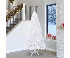 Dirbtinė Kalėdų eglutė su 300 LED Balta 240 cm PVC ir Plienas