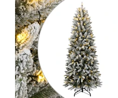 Dirbtinė Kalėdų eglutė su 300 LED lempučių ir sniegu, 210cm