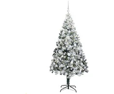 Dirbtinė Kalėdų eglutė Balta 180 cm PVC ir Plienas ir Plastikas