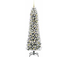 Dirbtinė Kalėdų eglutė Balta 180 cm PVC ir Metalas ir Plastikas