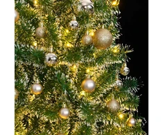 Dirbtinė Kalėdų eglutė su 300 LED/žaisliukais ir sniegu, 180cm