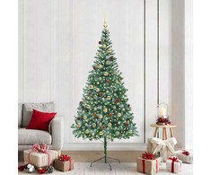 Dirbtinė Kalėdų eglutė su 300 LED Žalia 210 cm PVC ir plienas