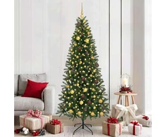 Dirbtinė Kalėdų eglutė su 300 LED Žalia 210 cm PE ir PVC