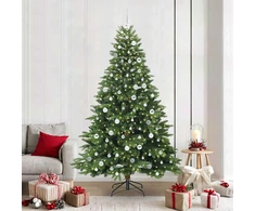 Dirbtinė Kalėdų eglutė su 300 LED Žalia 210 cm PE ir PVC
