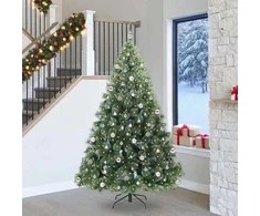 Dirbtinė Kalėdų eglutė su 300 LED Žalia 240 cm PE ir PVC