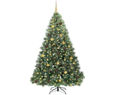 Dirbtinė Kalėdų eglutė su 300 LED Žalia 210 cm PE ir PVC