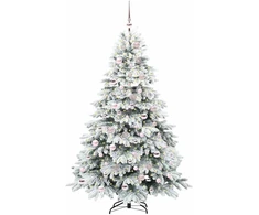 Dirbtinė Kalėdų eglutė su 300 LED Balta 180 cm PE ir PVC
