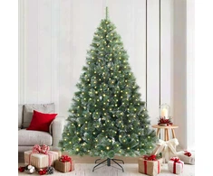 Dirbtinė Kalėdų eglutė su 300 LED Žalia 210 cm PE ir PVC