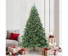 Dirbtinė Kalėdų eglutė su 300 LED Žalia 210 cm PE ir PVC