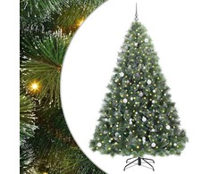 Dirbtinė Kalėdų eglutė su 300 LED Žalia 240 cm PE ir PVC
