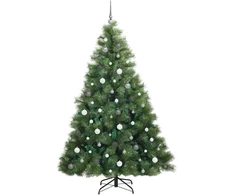 Dirbtinė Kalėdų eglutė su 300 LED Žalia 210 cm PE ir PVC