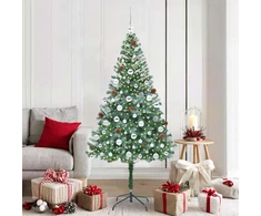 Dirbtinė Kalėdų eglutė su 300 LED Žalia 180 cm PVC ir plienas