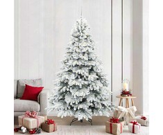 Dirbtinė Kalėdų eglutė su 300 LED Balta 210 cm PE ir PVC