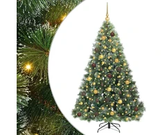 Dirbtinė Kalėdų eglutė su 300 LED Žalia 180 cm PE ir PVC