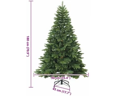 Dirbtinė Kalėdų eglutė su 300 LED Žalia 180 cm PE ir PVC