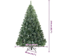 Dirbtinė Kalėdų eglutė su 300 LED Žalia 210 cm PE ir PVC