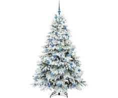 Dirbtinė Kalėdų eglutė su 300 LED Balta 180 cm PE ir PVC
