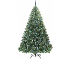 Dirbtinė Kalėdų eglutė su 300 LED Žalia 240 cm PE ir PVC