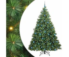 Dirbtinė Kalėdų eglutė su 300 LED Žalia 210 cm PE ir PVC