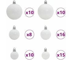 Dirbtinė Kalėdų eglutė su 300 LED Balta 240 cm PE ir PVC